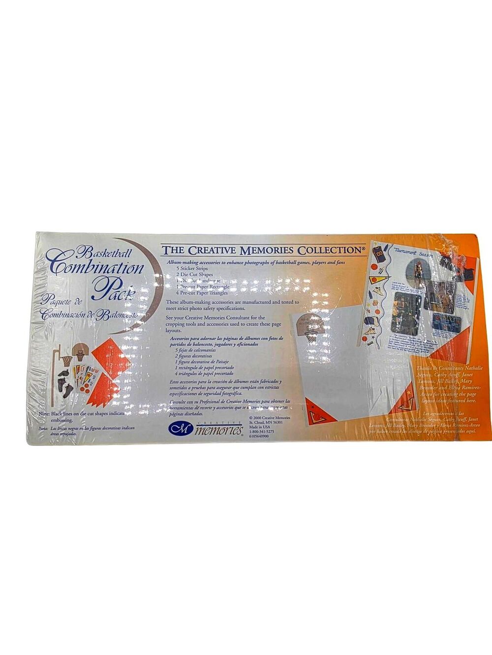 Creative Memories Basketball sports sticker pack Scrapbook Memories Craft Opened